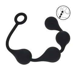 Levelz Waterdrop Silicone Anal Balls L 40mm Black