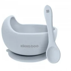 KikkaBoo Silikonska činija sa kašičicom Yummy Blue (KKB40116)