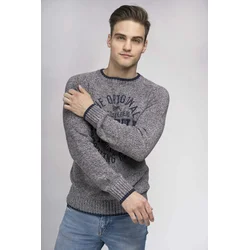 LONSDALE Pulover Borden marine/pegasto siva/rdeča/bela