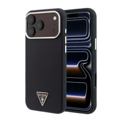 Maska Guess Kevlar Triangle Logo MagSafe za iPhone 17 Pro Max / 18 Pro Max burgundy