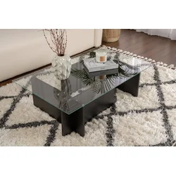 Hanah Home Klub sto Flavio, 105x30x65cm, Crni
