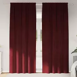 Zavjese za zamračivanje 2 pcs Vinska crvena 140 x 225 cm Baršun