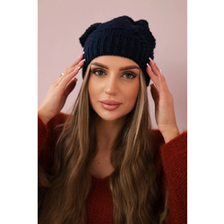 Kesi Cap with fleece Sandra K210 navy blue