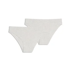 PUMA Womens Briefs (2-Pack), Clothing, Light Grey Melange, L