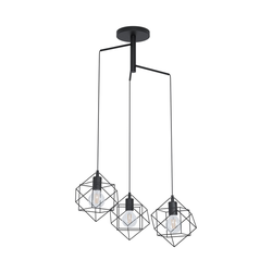 Eglo 43366 - Viseći luster STRAITON na sajli 3xE27/60W/230V