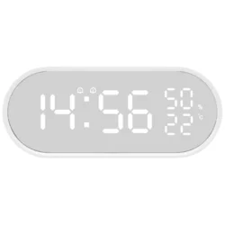 Kućni sat sa alarmom, LED disple?, USB, LTC06, beli