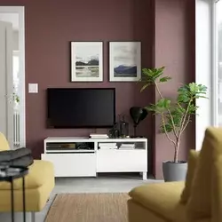 BESTA TV stalaža s fiokama, bela/Laxviken/Stubbarp bela, 120x42x48 cm