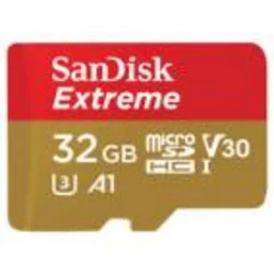 SanDisk Micro SD 32GB Extreme + SD adapter (100MB/s), SDSQXAF-032G-GN6AA