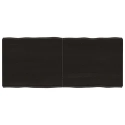 Stolna ploča tamnosmeđa 140x60x(2-6) cm obrađena hrastovina