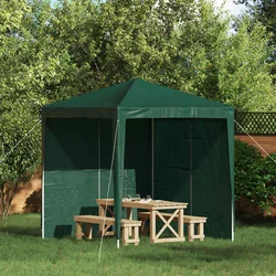 Zid šatora za zabavu 2 pcs Zelena 200 x 195 cm PE i čelik