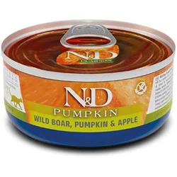FARMINA Vlažna hrana za mačke ND Can Cat Pumpkin bundeva, divlja svinja i jabuka 80g