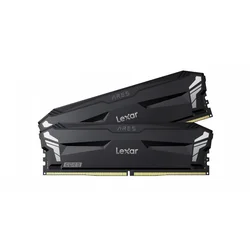 Lexar 32GB Kit (2x16GB) Ares DDR5 6000 CL32 1.35V heatsink, Non-RGB lighting, Dual pack, Black Color