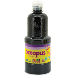 Tempera 500ml crna octopus unl-1125