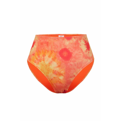 Trendyol Orange-Multicolored Animal Panties Diver/Scuba High Waist Bikini Bottoms