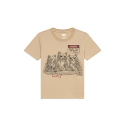 Levis Kids Majica FEED THE BEARS kamela/temno rdeča/črna