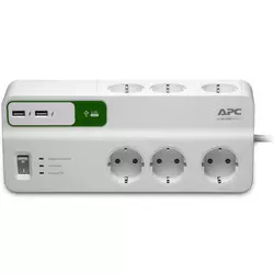 APC Essential SurgeArrest 6 outlets with 5V, 2.4A 2 port USB charger, 230V Germany