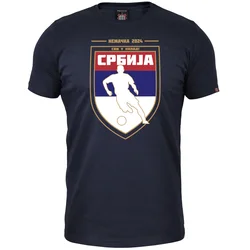 011Shop Muška majica kratkih rukava, Srbija štit svi u napad EP 2024, Teget