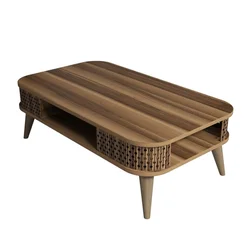 Hanah Home Eylul Klub sto, 105x34.6x60cm, Hrast-braon