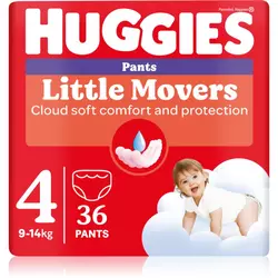 HUGGIES Little Movers Pelene za bebe, Gaćice, 9 - 14 kg, 36 kom