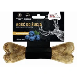 SMH Poslastica za pse Jelenska koža z borovničevo kostjo, 13.5 cm