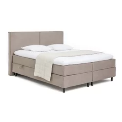 Sivorjava boxspring postelja s prostorom za shranjevanje 180x200 cm Elva Bold – Bonami Selection