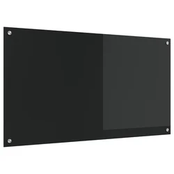 Kuhinjski zid Crna 110 x 60 cm Staklo otporno na udarce