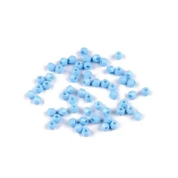 Rezani stekleni biseri O4 mm - svetlo modra (5 g)