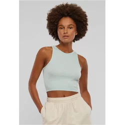 Womens Cropped Rib Top - mint