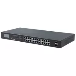 Intellinet 561242 mrežno stikalo Brez upravljanja Gigabit Ethernet (10/100/1000) Power over Ethernet (PoE) 1U Črna