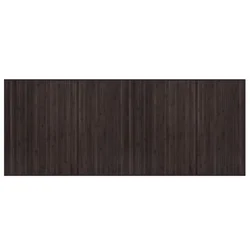 Vidaxl Preproga pravokotna temno rjava 80x200 cm bambus