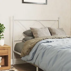 Vidaxl vidaXL Kovinsko vzglavje, belo, 100 cm