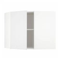 METOD Ugaoni zidni element s policama, bela/Stensund bela, 68x60 cm