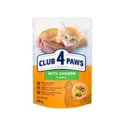 Club4Paws sos za mačke Kitten - Piletina 80g