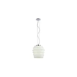 Redo 01-1141 - Luster na sajli MAGMA 1xE27/42W/230V prečnika 30 cm sjajni hrom/bela