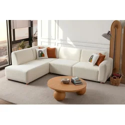 Atelier del Sofa Ugaona garnitura na razvlačenje S-Loft Left, 206 x 290 cm, Bela