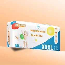 BESUPER ULTRA THIN PROBIOTIC Pelene-Gaćice XXXL (17+ kg)/ 40 komada