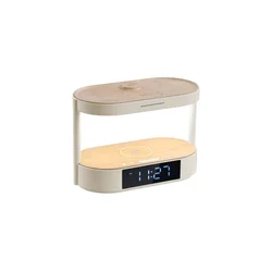 Immax NEO 09111L - LED stona lampa sa prigušiva, budilnikom i punjačem TRIPLE DOCK LED/1,5W/5V