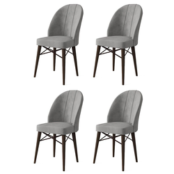 Hanah Home Set stolica Ritim, 44x96x42 cm, 4 komada, Sivo-braon