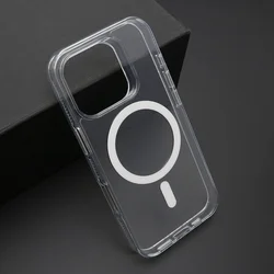 Futrola COLOR FRAME MagSafe za iPhone 16 Pro/ srebrna (providna)