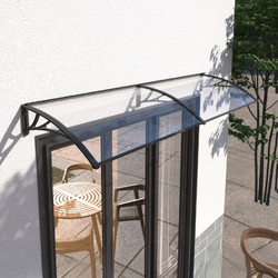 Alberg Nadstrešnica 240×100 cm providna sa crnim nosačem ( AGC–240100–TRBK )
