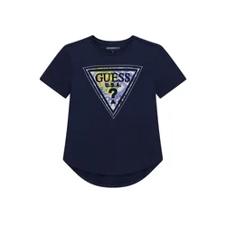 GUESS Majica  temno modra / limona / zelena / off-bela
