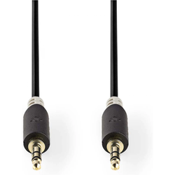 CABW22000AT20, Stereo kabl, 3,5 mm muški na 3,5 mm muški, Pozlac´eni, 2,00 m, Antracit