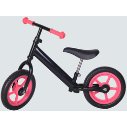 Bicikl bez pedala / Guralica crna (kotač: roza)