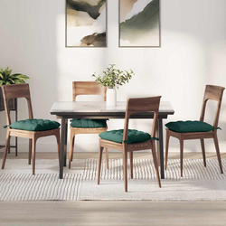 Jastučići za sjedenje 4 pcs Tamnozelena 40 x 40 x 6 cm tkanina