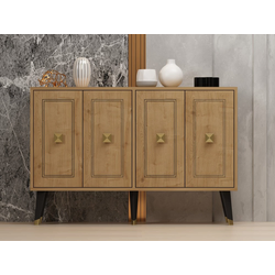 HANAH HOME Komoda Hartin Sapphire Oak Gold