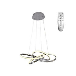 LED prigušiva luster na sajli LED/65W/230V 3000-6500K siva + daljinski upravljač