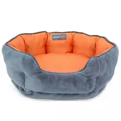 Thermoswitch Dvostranska pasja postelja SANTORINI oranžno siva M