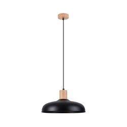 Sollux SL.1324 - Luster na sajli INDY 1xE27/15W/230V prečnik 38 cm crna