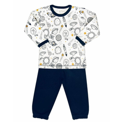 Nini ABN-1711 fantovska pižama, modro-bela, 86
