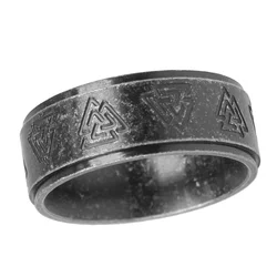 Prstan Viking Runes Odin Norse - SS8-R206 black